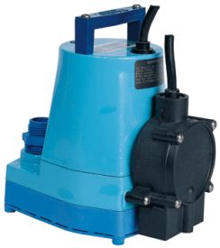 Little Giant 5-ASP, 1/6 HP, 1200 GPH - Submersible Utility Pump w/ Piggyback Diaphragm Switch, 10 ft Power Cord (505300)