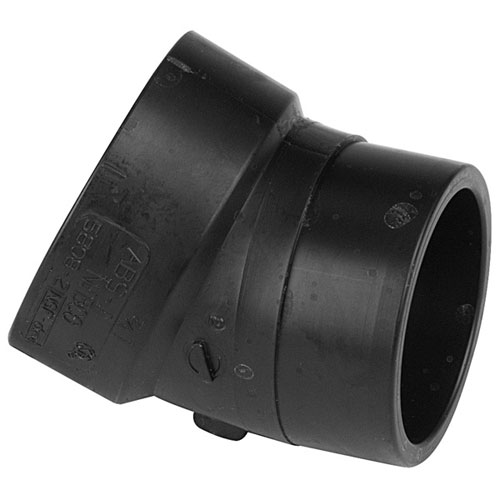 2 inch ABS DWV Plastic Fitting 22-1/2 degree Street Elbow Spg x H