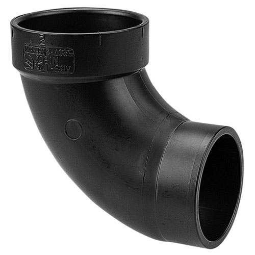 4 inch ABS DWV Plastic Fitting 90 degree Street Elbow Spg x H