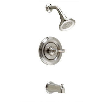 American Standard T215.730.002 Hampton Bath/Shower Trim Kit - Chrome (Pictured in Satin Nickel)