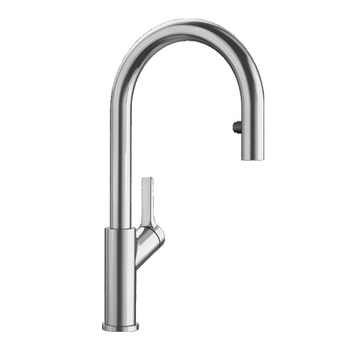 Blanco 526389 Urbena Silgranit Kitchen Pull-Down Faucet - Classic Steel