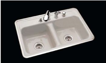 CECO Model 740-3 Hole Ledge Cast Iron Sink 32