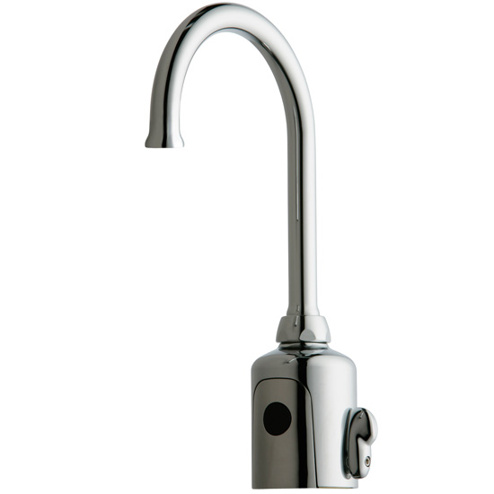 Chicago Faucets 116.432.AB.1 HyTronic Gooseneck Sink Faucet with Dual Beam Infrared Sensor - Chrome