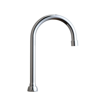 Chicago Faucets GN2BJKABCP Rigid / Swing Gooseneck Spout - Chrome