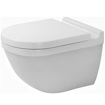 Duravit 2225090092 Starck 3 Wall Mounted Toilet Bowl, Less Seat - White