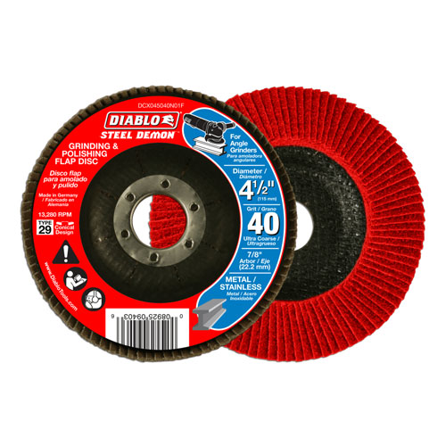 Diablo DCX045040N01F 4-1/2 in Flap Disc 40 Grit - Type 29