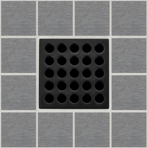 EBBE E4411 Decorative Shower Drain Cover - Matte Black