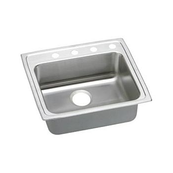 Elkay LRAD2219501 Gourmet (Lusterone) Single Bowl Top Mount Sink Stainless Steel - 1 Hole