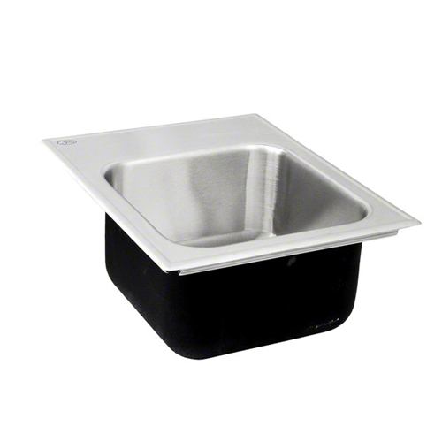 Just Manufacturing SL-1815-B-GR Stylist Group B Single Bowl 18 Gauge Drop In Sink - Stainless Steel