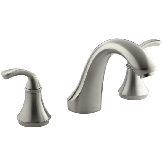 Kohler K-T10278-4-BN Forte Deck/Rim Mount High Flow Roman Tub Faucet Trim Only - Brushed Nickel