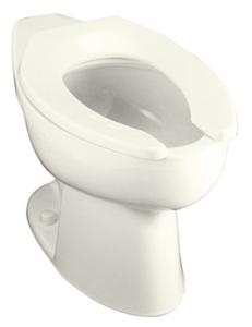 Kohler K-4301-96 Highcrest Elongated Toilet Bowl with Rear Spud, Less Seat - Biscuit