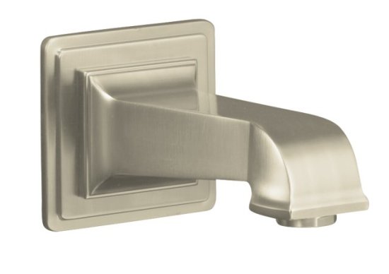 Kohler K-13139-A-BN Pinstripe Pure Design Wall Mount Bath Spout - Brushed Nickel