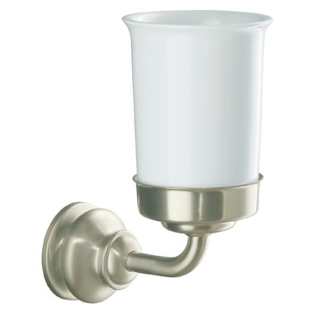 Kohler K-12161-BN Fairfax Toothbrush and Tumbler Holder - Brushed Nickel