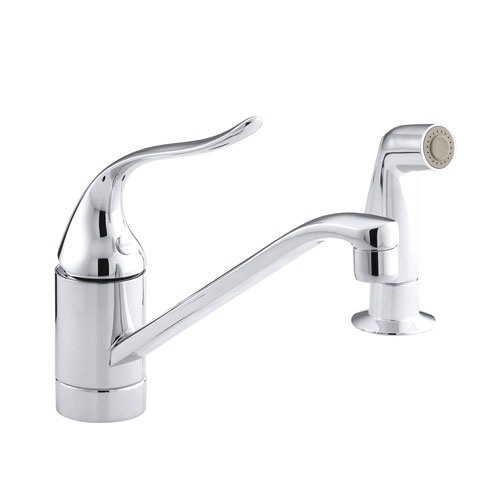 Kohler K-15176-F-CP Coralais Single Handle Kitchen Faucet with Sidespray - Polished Chrome