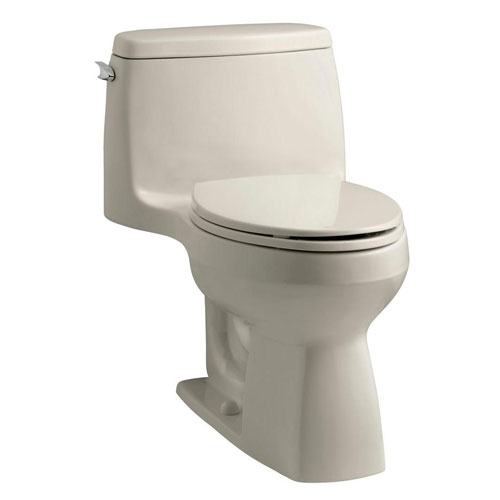 Kohler K-3811-95 Santa Rosa Comfort Height One Piece Compact Elongated 1.6 gpf Toilet - Ice Grey