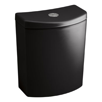 Kohler K-4441-7 Persuade Curv Dual Flush Tank - Black