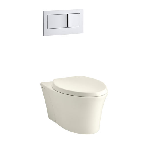 Kohler K-6299-96 Veil Wall Hung Elongated Toilet Bowl - Biscuit