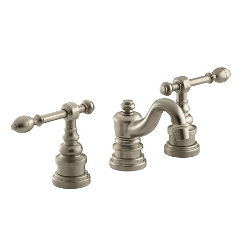 Kohler K-6811-4-BV IV Georges Brass Widespread Lavatory Faucet with Lever Handles - Brushed Bronze