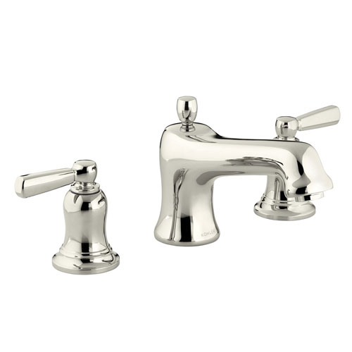 Kohler K-T10585-4-SN Bancroft Deck-Mount High-Flow Bath Faucet Trim - Polished Nickel