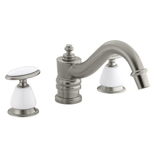 Kohler K-T125-9B-BN Antique Deck-Mount High-Flow Bath Faucet Trim - Brushed Nickel