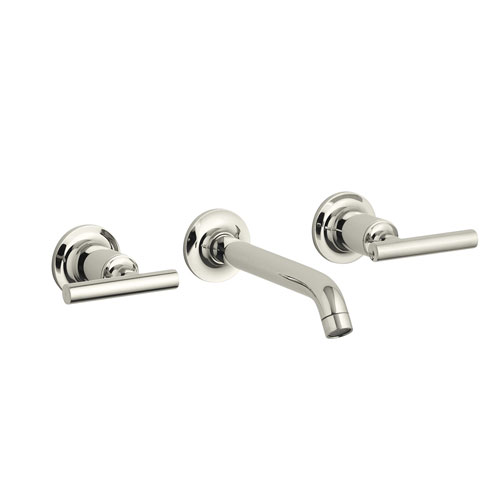 Kohler K-T14413-4 Purist Wall-Mount Lavatory Faucet Trim - Polished Nickel