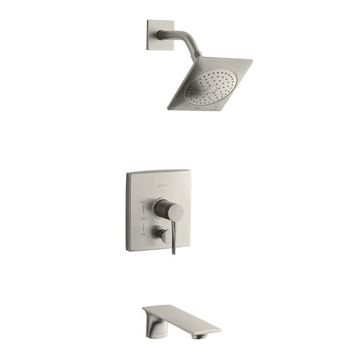 Kohler K-T14776-4-BN Stance Rite-Temp Single Handle Tub/Shower Trim Brushed Nickel