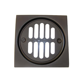 Lasco 31341OB Square Round Shower Drain - Oil Rubbed Bronze