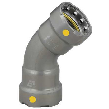 Viega MegaPressG 25251 1-1/2 in 45 degree P X P Carbon Steel Elbow