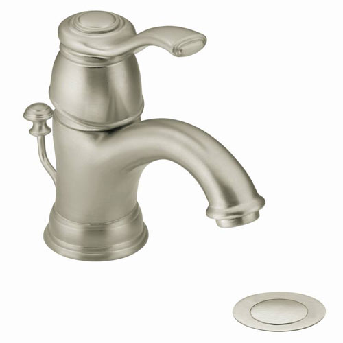 Moen 6102BN Kingsley Single-Handle Centerset Lavatory Faucet Brushed Nickel