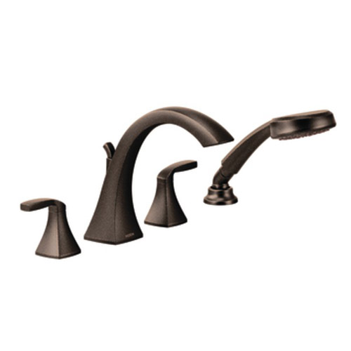 Moen T694ORB Voss Two Handle High Arc Roman Tub Faucet with Hand Shower - Oil Rubbed Bronze