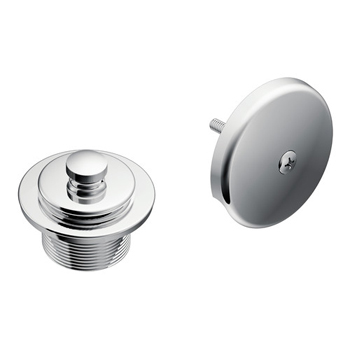 Moen T90331 Tub Drain Half Kit with Push-N-Lock Drain Assembly Chrome