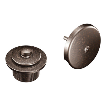 Moen T90331ORB Tub Drain Half Kit with Push-N-Lock Drain Assembly Oil Rubbed Bronze