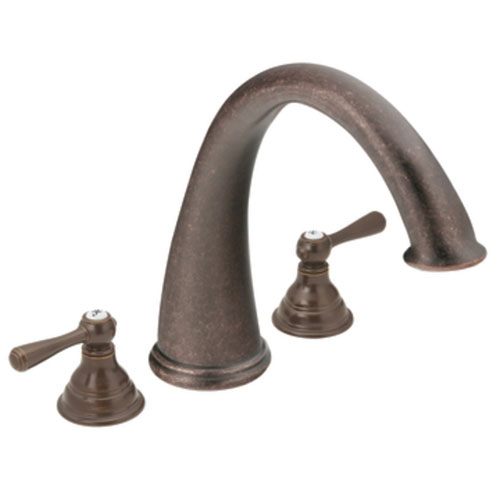 Moen T920ORB Kingsley Two-Handle Roman Tub Faucet Trim Oil Rubbed Bronze