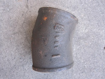 3 inch  Cast Iron No Hub Fitting 1/16 Bend