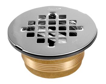 Oatey 42150 2 inch  Brass No-Calk Shower Drain - Stainless Steel