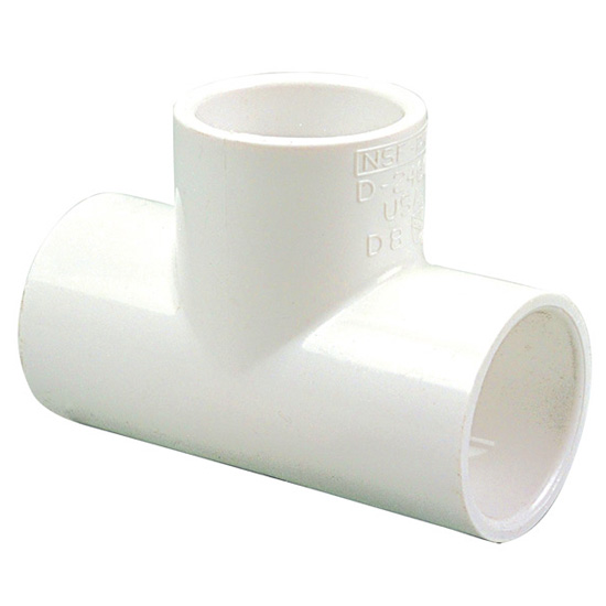 1-1/2 inch x 1-1/2 inch x 1 inch Tee Slip x Slip x Slip - PVC Schedule 40