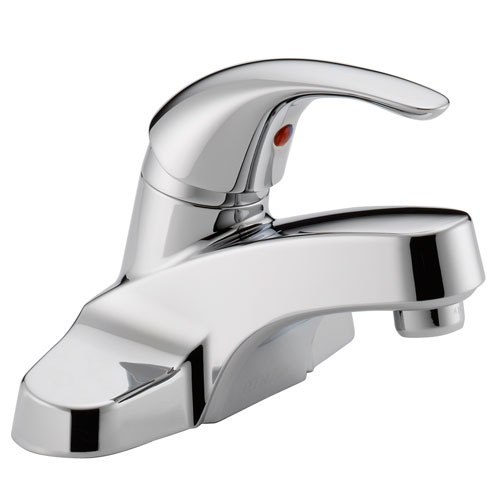 Peerless P138LF-M Single Lever Handle Centerset Lavatory Faucet with Metal Grid Strainer - Chrome