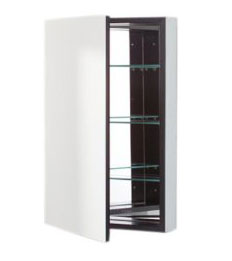 Robern PLM1630BB PL Series Flat Beveled Mirrored Door - Black