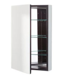 Robern PLM2430BB PL Series Flat Beveled Mirrored Door - Black