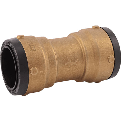 SharkBite UXL0141 1-1/2 in. x 1-1/2 in. Brass Push Coupling (Lead Free)