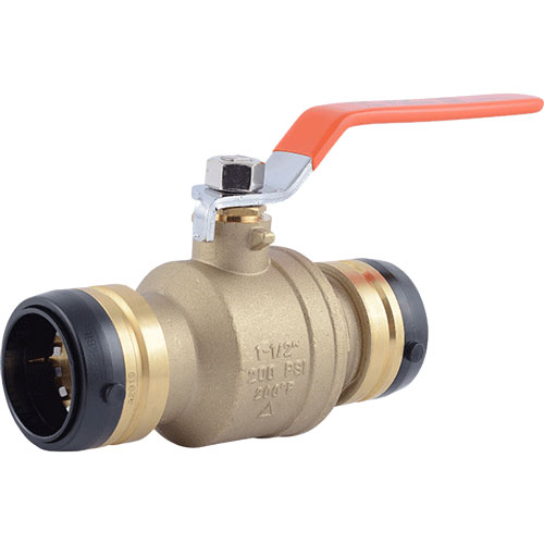 SharkBite UXLBV41 1-1/2 in. x 1-1/2 in. Brass Push Ball Valve