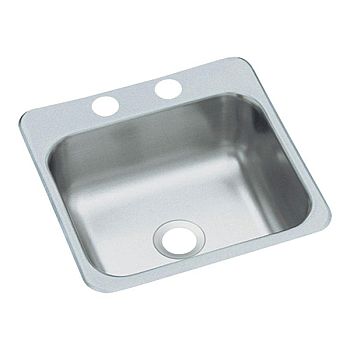 Sterling Plumbing B153-2 Single Basin Self Rimming Entertainment Sink - Stainless Steel