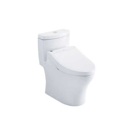 Toto MW6463084CEMFG#01 Aquia IV Washlet + C5 One-Piece Elongated 1.28 GPF and 0.8 GPF Toilet - Cotton White