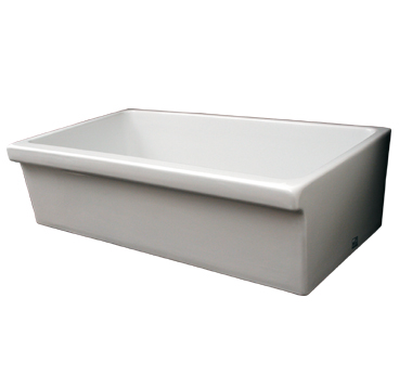 Whitehaus WHQ536-BL Farmhaus Quatro Alcove Reversible Fireclay Apron Front Sink - Black (Pictured in White)