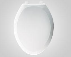 Bemis Seats 1200SLOWT 283 Elongated Closed Front With Cover Plastic Toilet Seat - Peach Blossom (Picture shown in White)