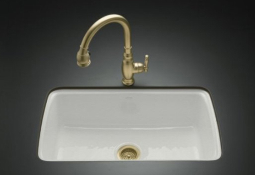 Kohler K-5864-5U-FF Cape Dory Undercounter Kitchen Sink - Sea Salt (Faucet Not Included)