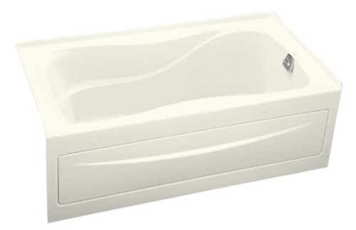 Kohler K-1219-RA-96 Hourglass 5' Bath With Integral Apron and Right Hand Drain - Biscuit