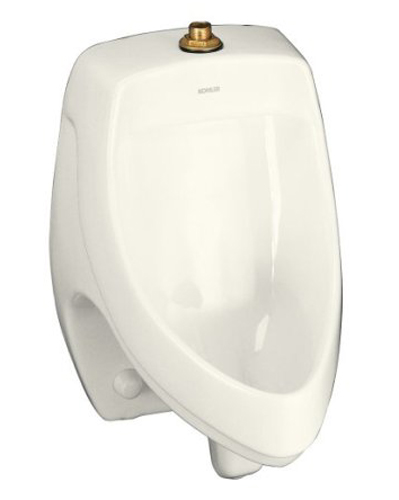 Kohler K-5016-ET-96 Dexter Elongated Urinal with Top Spud - Biscuit