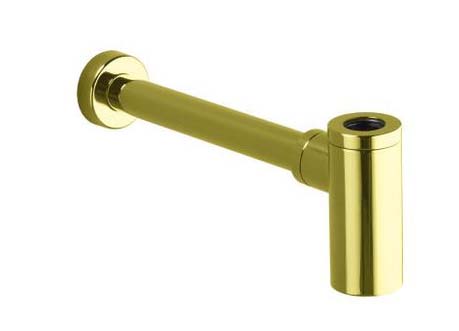 Kohler K-9033-AF Contemporary Round Brass Bottle P-Trap - French Gold