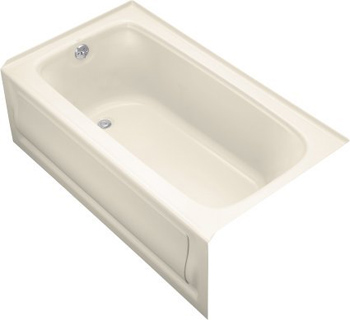 Kohler K-1150-LA-47 Bancroft 5' Tub with Integral Apron and Left Drain - Almond